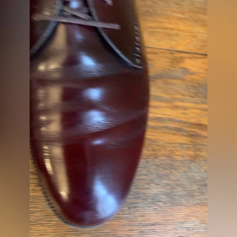 Salvatore Ferragamo Mens Dress Shoes Size 9 Brown Mahogany Oxford